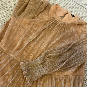 Eloquent champagne gold dress